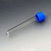 Globe Scientific 6150 Test Tube with Attached Blue Screw Cap 16 x 100mm (10mL) PS
