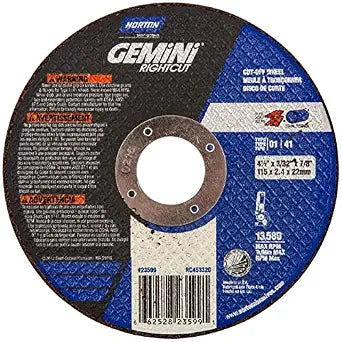 NORTON 66252823599 4-1/2 X 3/32 X 7/8Geminirightcut (25 EA)