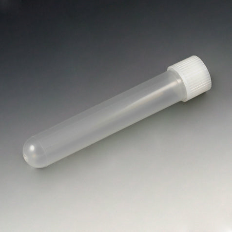 Globe Scientific 6180 Test Tube with Attached Screw Cap 16 x 100mm (12mL) PP 250/Pack 4 Packs/Unit