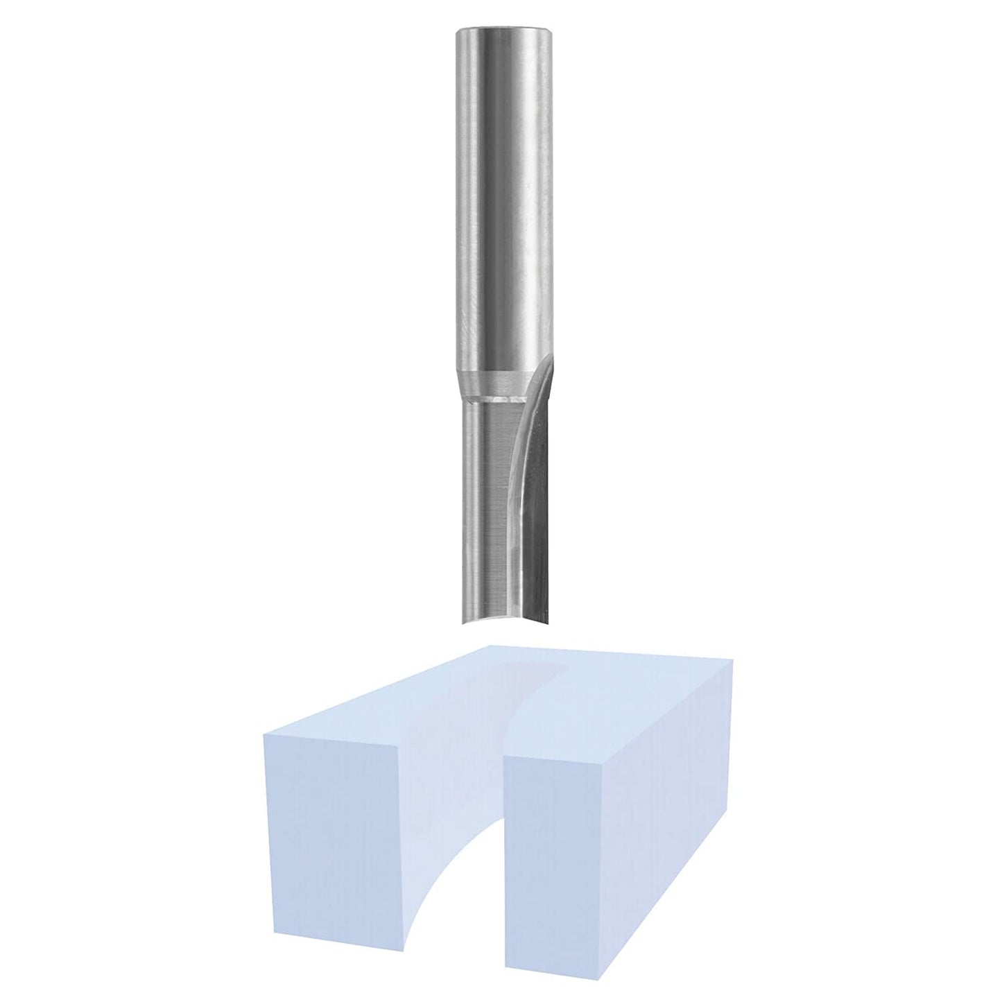 Bosch 85987M 1/4 In. X 1 In. Solid Carbide 2-Flute Plastic Cutting Straight Bit