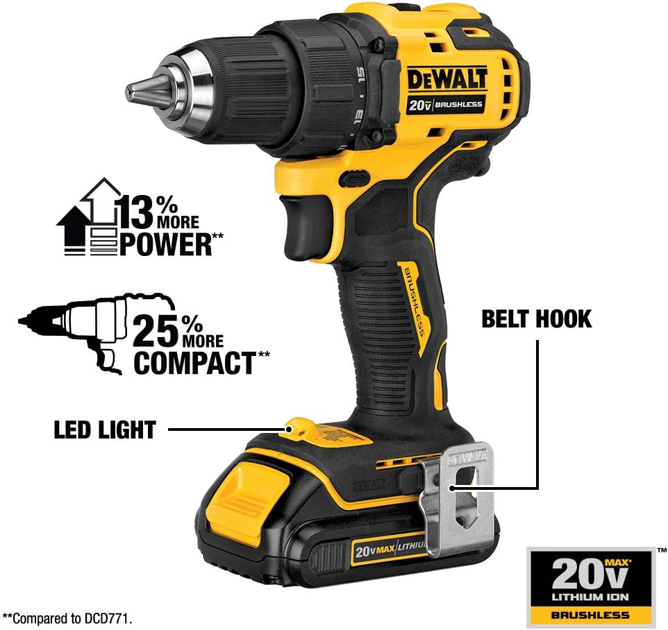 Dewalt DCK278C2 Atomic Compact Series 20V Max Brushless 2-Tool Combo Kits