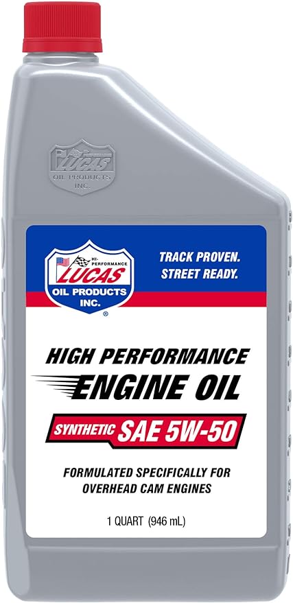 Lucas Oil 10101 Synthetic SAE 5W-50 API SM Motor Oil/Quart