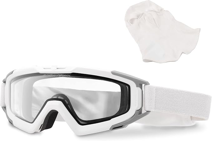 Revision Military 4-0100-0007 Snowhawk® Cold Weather Goggle System Clear Basic Kit- With Gryphon Alpine Balaclava