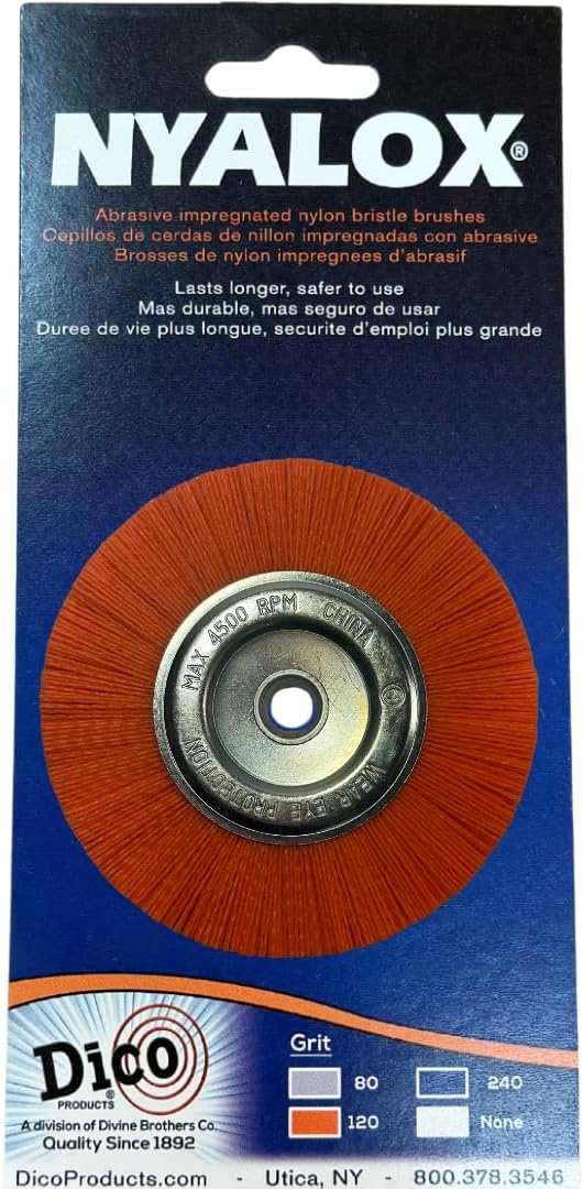 Dico 541-777-3 Nyalox Wheel Brush 3-Inch Orange 120 Grit