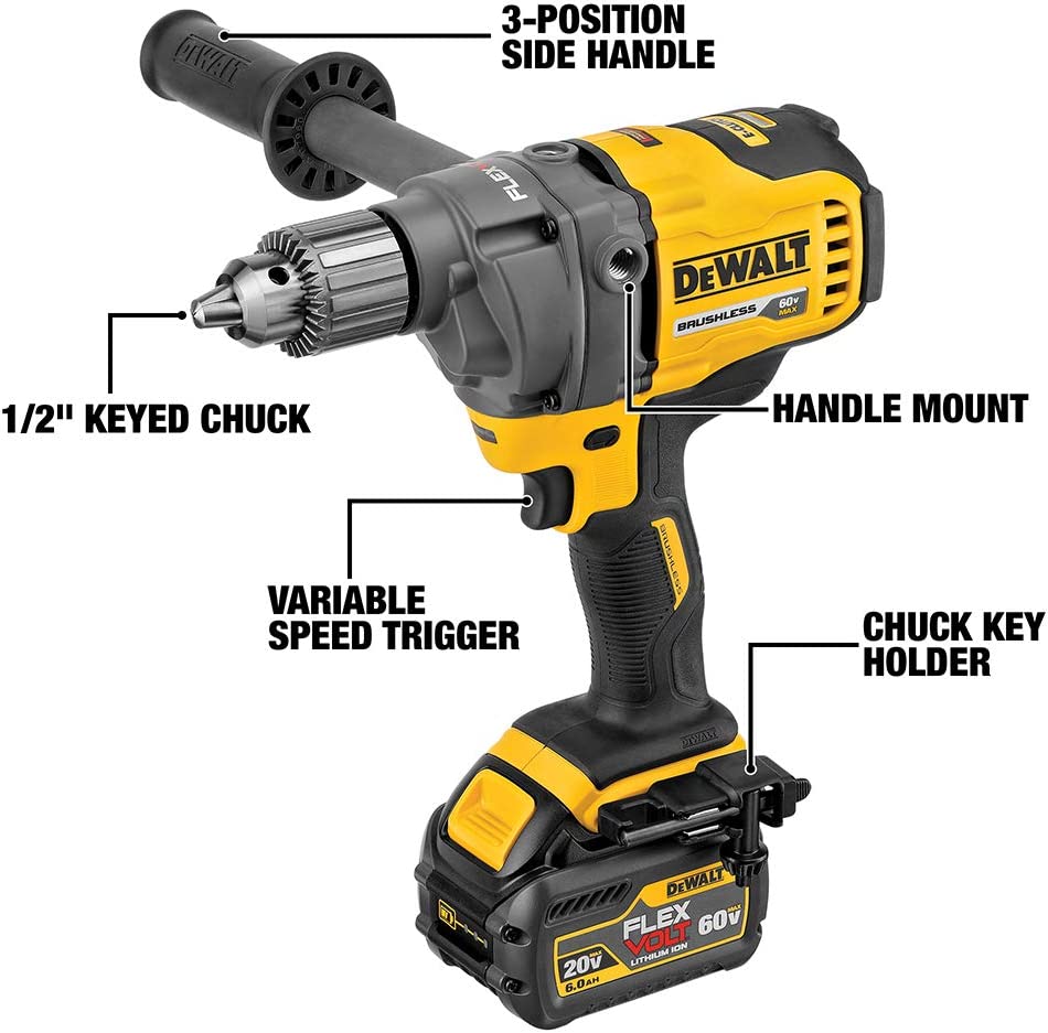 Dewalt DCD130T1 60V Max* Mixer/Drill Kit With E-Clutch® System