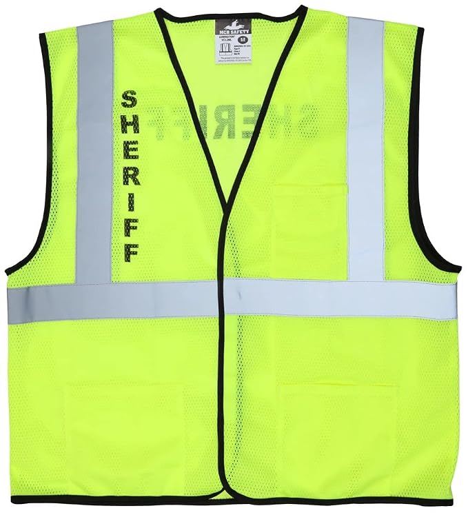 MCR Safety VCL2SLX4 Luminator® Series Hi-Vis Reflective Lime Safety Vest Meets ANSI/ISEA 107 2020 Standard Type R Class 2 Compliant  Solid Fabric with 2 Inch Silver Stripes Hook and Loop Front Closure (1 EA)