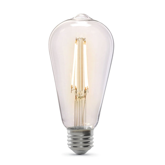Feit Electric ST19CL927CA/MM/FILED 8.8W (60W Replacement) Soft White (2700K) E26 Base ST19 Motion Detection Filament LED
