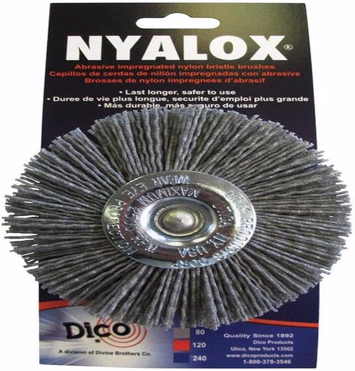 Dico 541-772-4 Nyalox Wheel Brush 4-Inch Grey 80 Grit