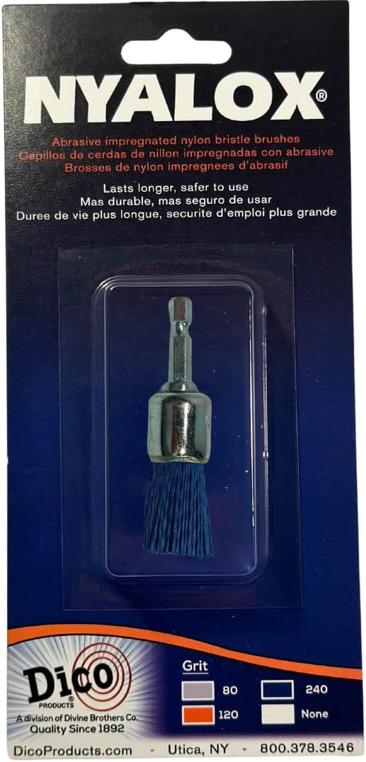 Dico 541-787-3/4 Nyalox End Brush 3/4-Inch Blue 240 Grit