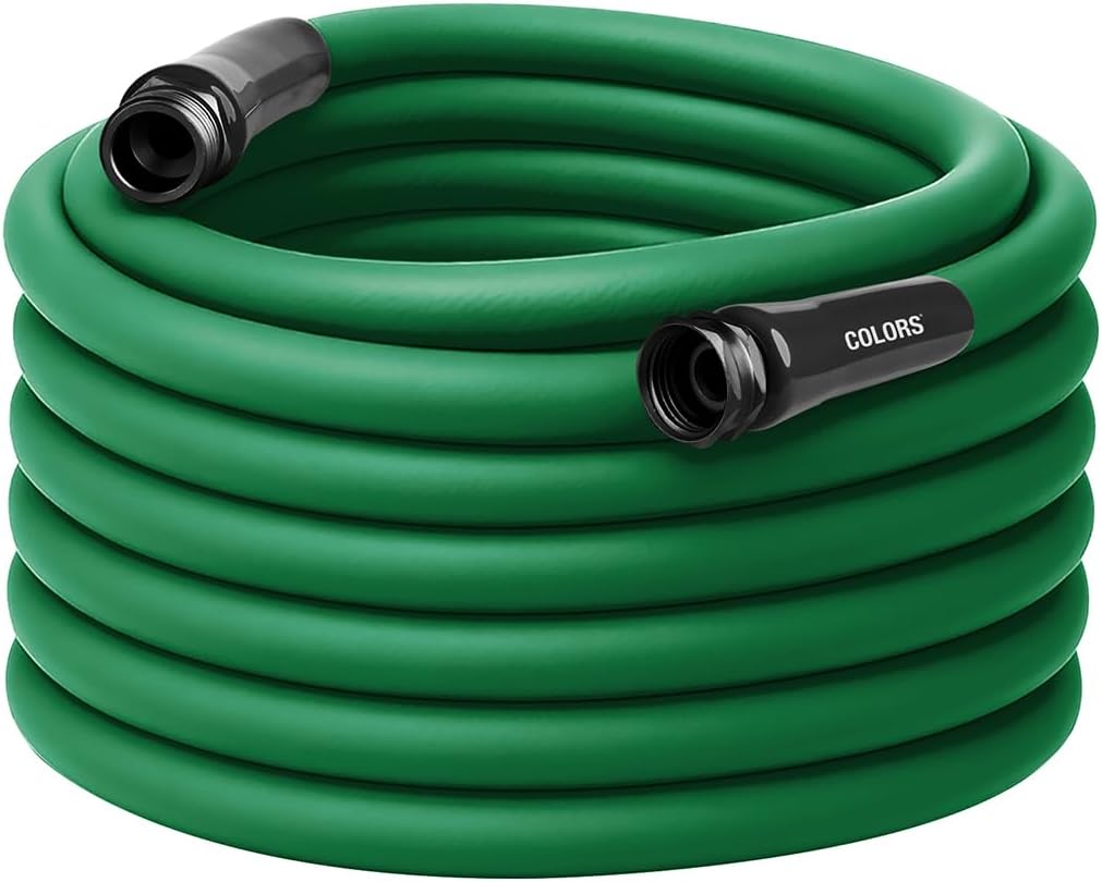 Colors HFZC575GR Std Grip Garden Hose 5/8" x 75' 3/4" - 11 1/2 GHT Fittings, Forest Green