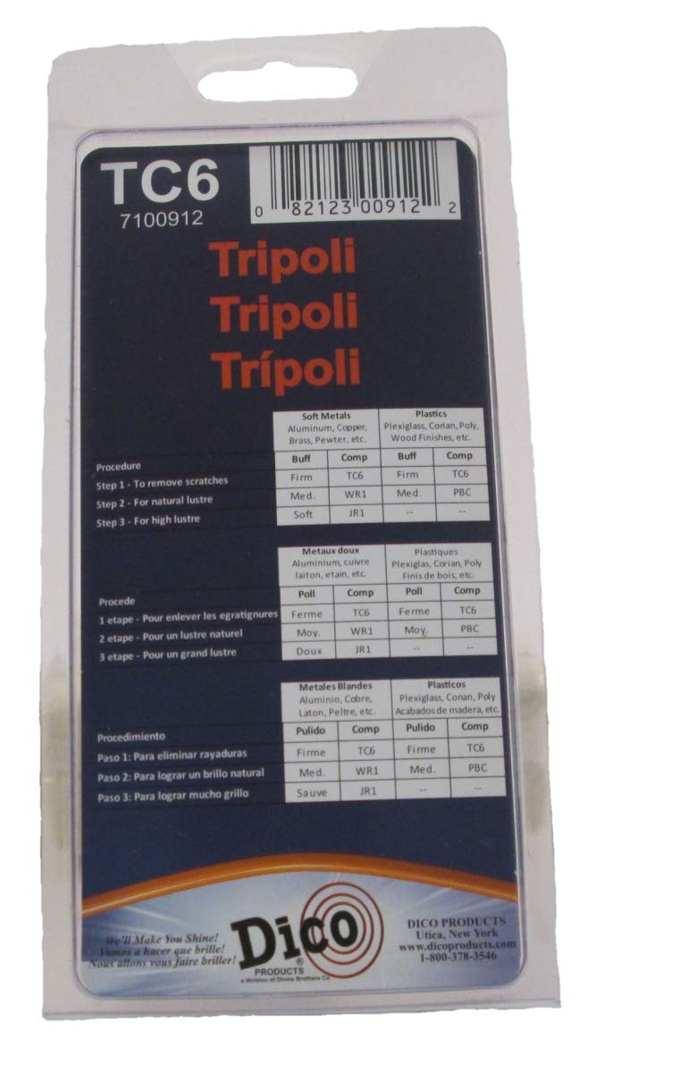 Dico 7100912 Tripoli Buffing Compound, Brick , Brown