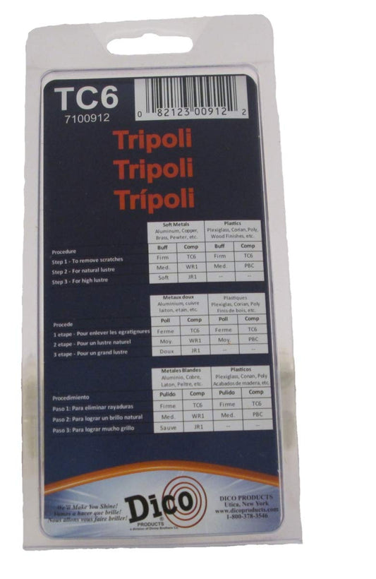 Dico 7100912 Tripoli Buffing Compound, Brick , Brown