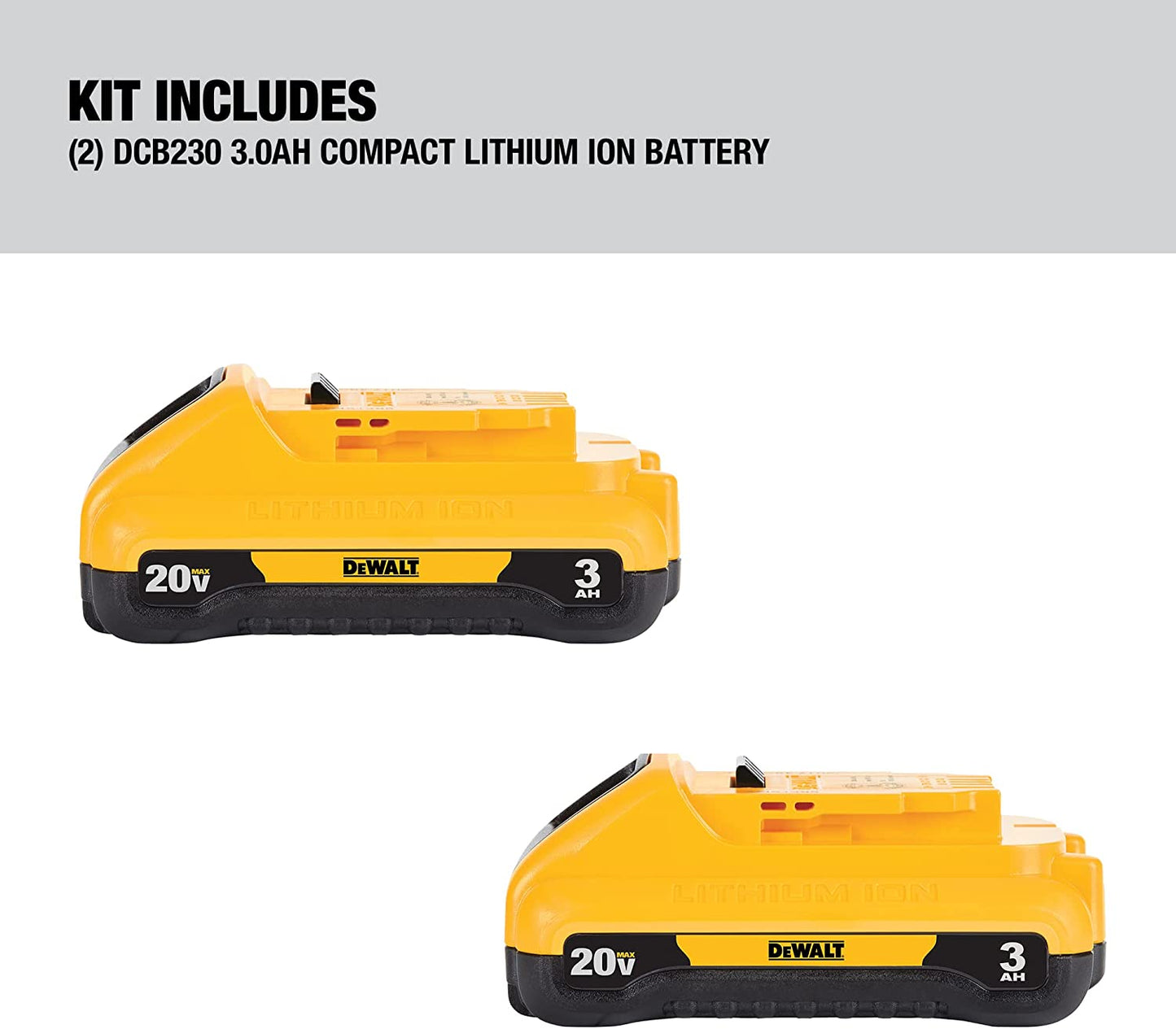 Dewalt DCB230-2 20V Max* Compact 3Ah Battery 2-Pack