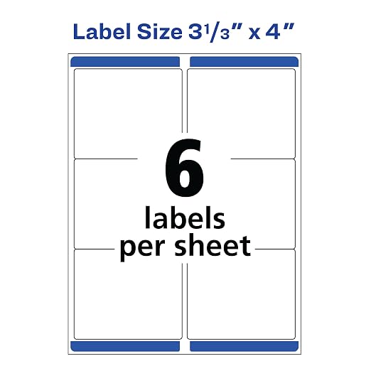 Avery® AVE18664 Easy Peel Mailing Label - Permanent Adhesive - 3.33" Width X 4" Length - 6 / Sheet - Rectangle - Inkjet - Clear - 60 / Pack
