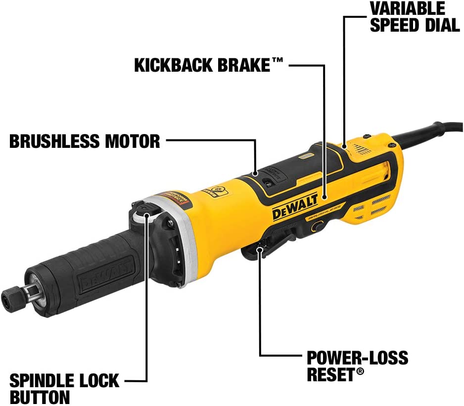 Dewalt DWE4997VS 2" (50Mm) Brushless Variable Speed Paddle Switch Die Grinder With Lock-On