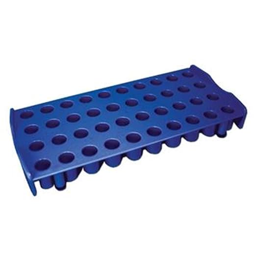 Globe Scientific 3049B Workstation Rack for CryoCLEAR vials Polycarbonate (PC) 40-Place (10x4 format) BLUE