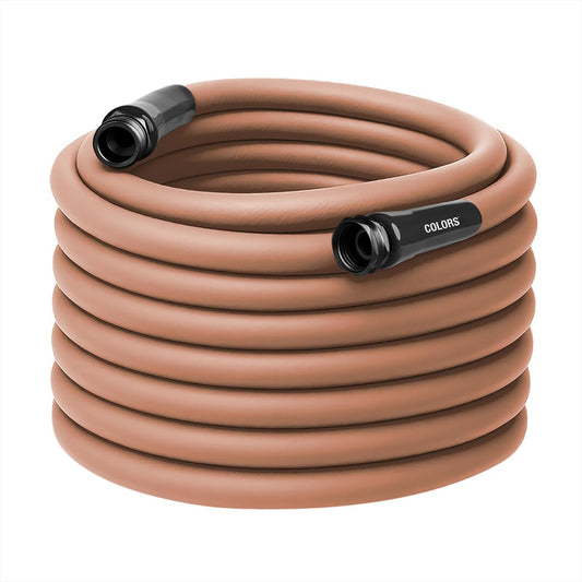 Colors HFZC5100TC Std Grip Garden Hose 5/8" x 100' 3/4" - 11 1/2 GHT Fittings, Red Clay