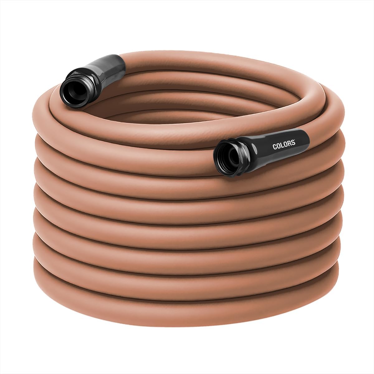 Colors HFZC5100TC-E Std Grip Garden Hose 5/8" x 100' 3/4" - 11 1/2 GHT Fittings, Red Clay
