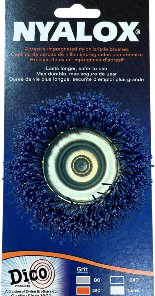 Dico 541-786-21/2 Nyalox Cup Brush 21/2-Inch Blue 240 Grit