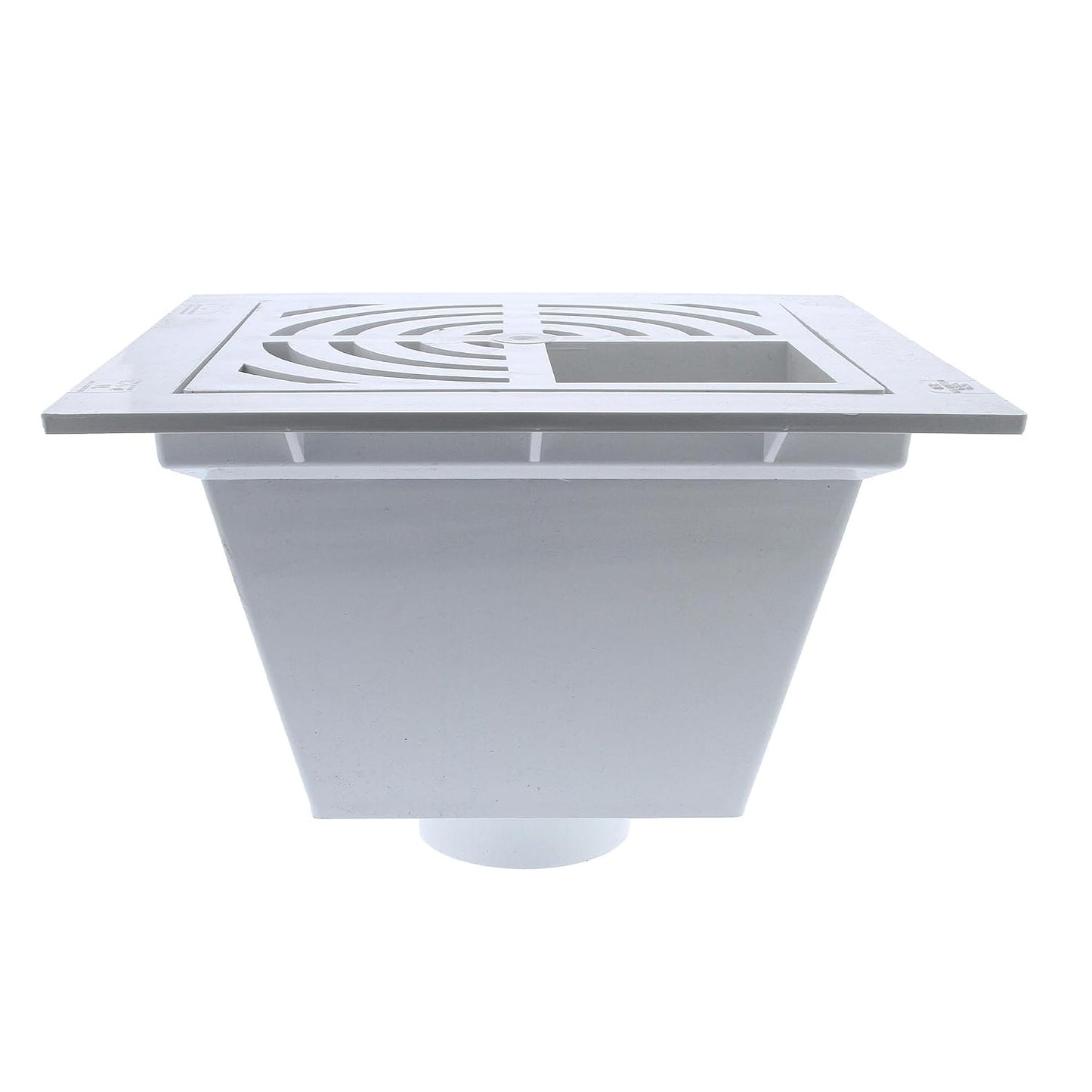 Jones Stephens S49083 3" PVC Hub Fit Floor Sink with 3/4 Top Grate and Flat Bottom Grate
