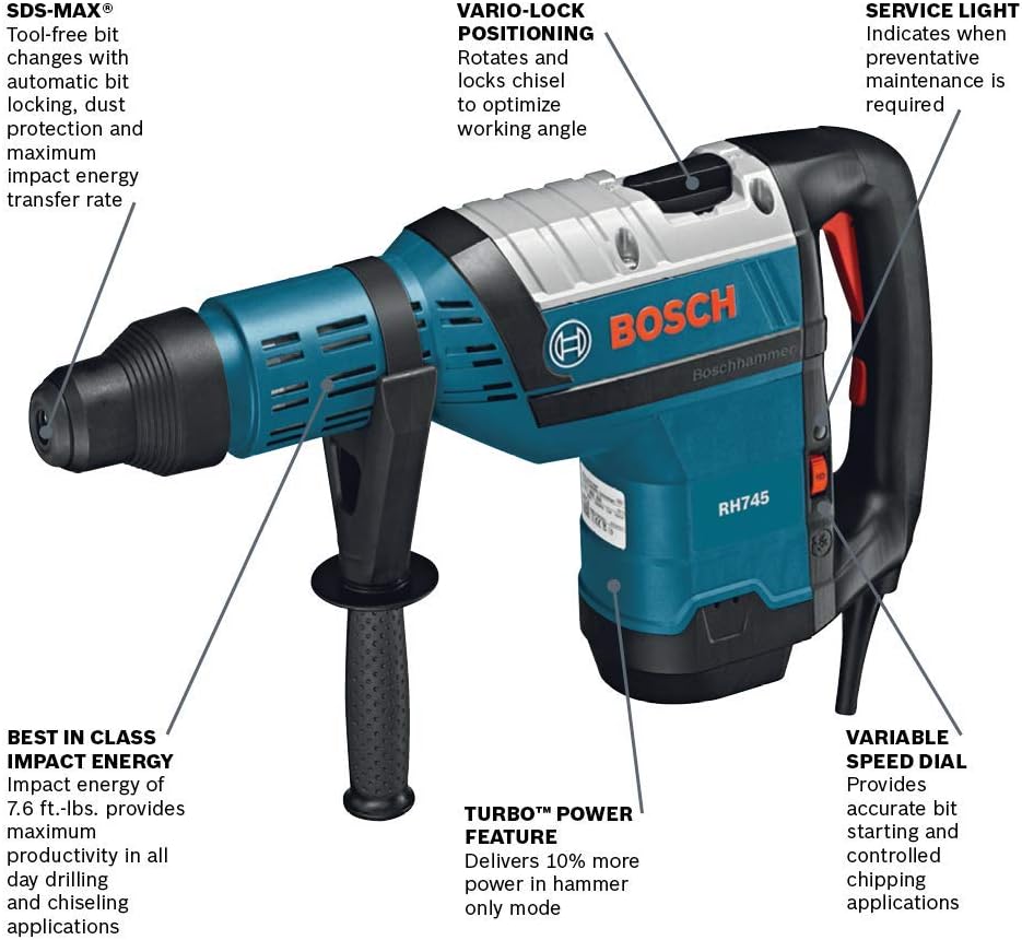 Bosch RH745 120V 1-3/4" Sds-Max Rotary Hmr