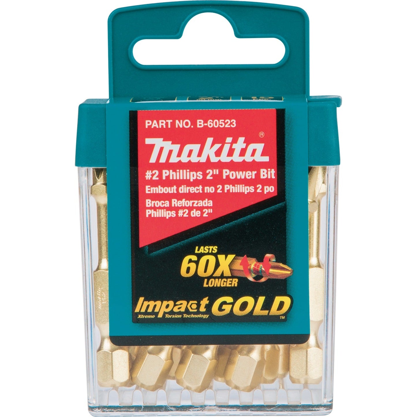 Makita B-60523 Impact GOLD® #2 Phillips 2³ Power Bit, 15/pk