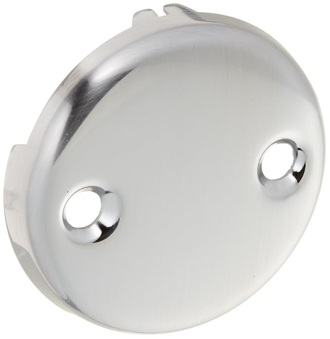 Jones Stephens P3565BS Brushed Stainless Two-Hole Overflow Plate