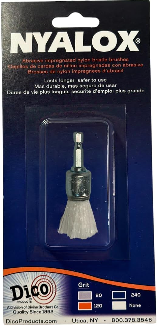 Dico 7200085 3/4" Nyalox, end Brush, White