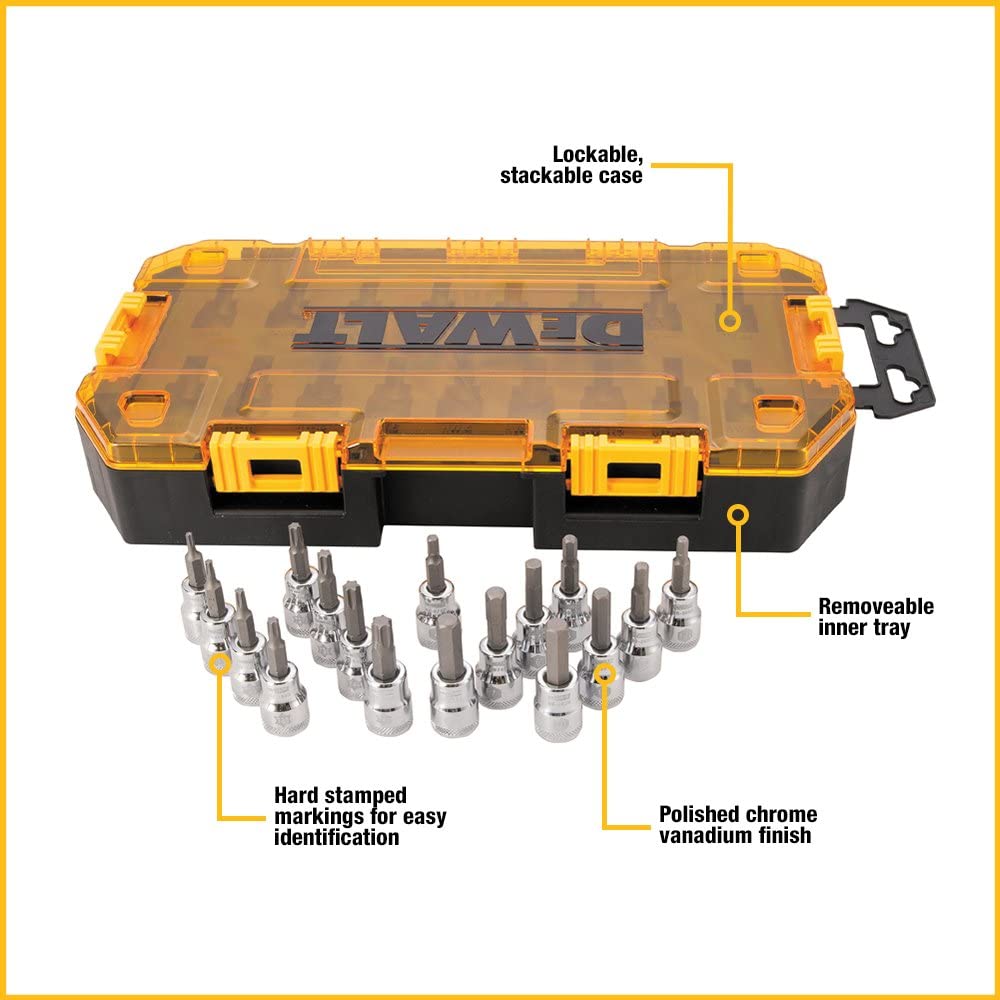 Dewalt DWMT73806 3/8 In Drive Bit Socket Set (17 Pc)