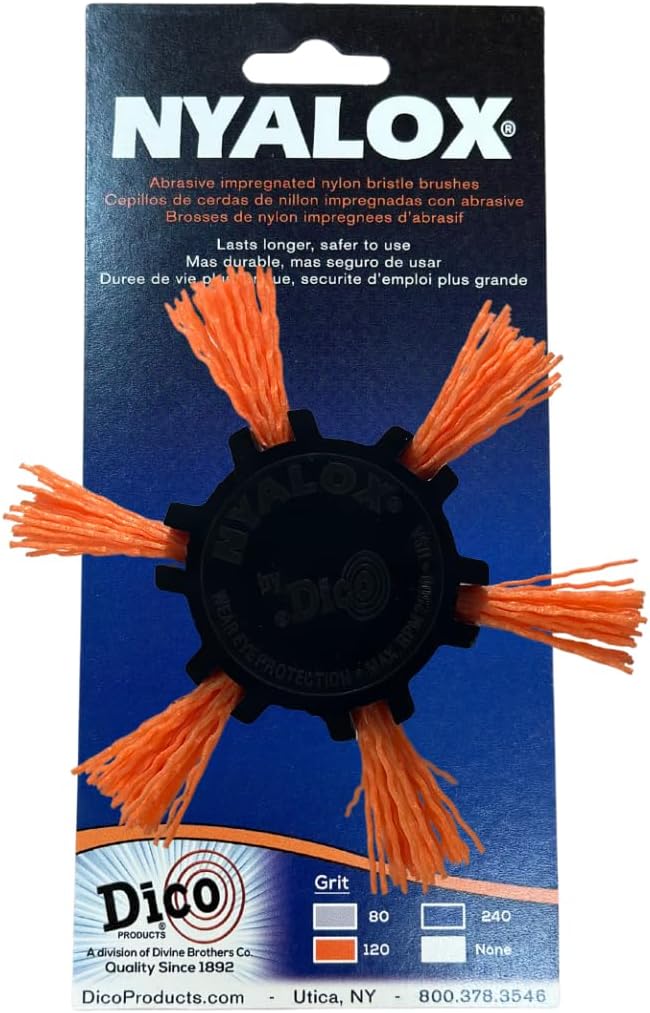 Dico 541-782-4 Nyalox Flap Brush 4-Inch Orange 120 Grit