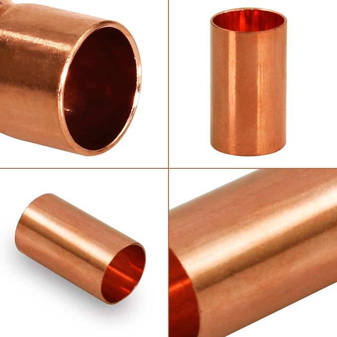 Everflow PPCL0150 1.5 Copper Coupling - No Stop, P x P, 1-1/2'' x 1-1/2''