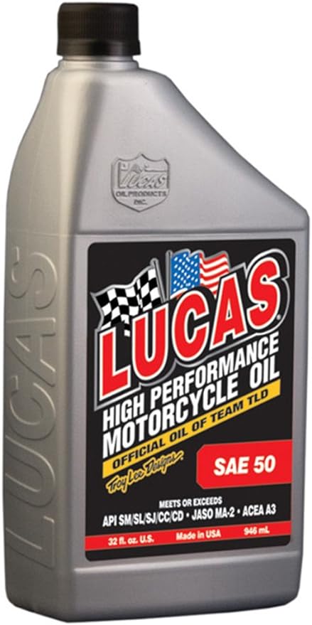 Lucas Oil 10712 Motorcycle Oil 50 wt. /Quart