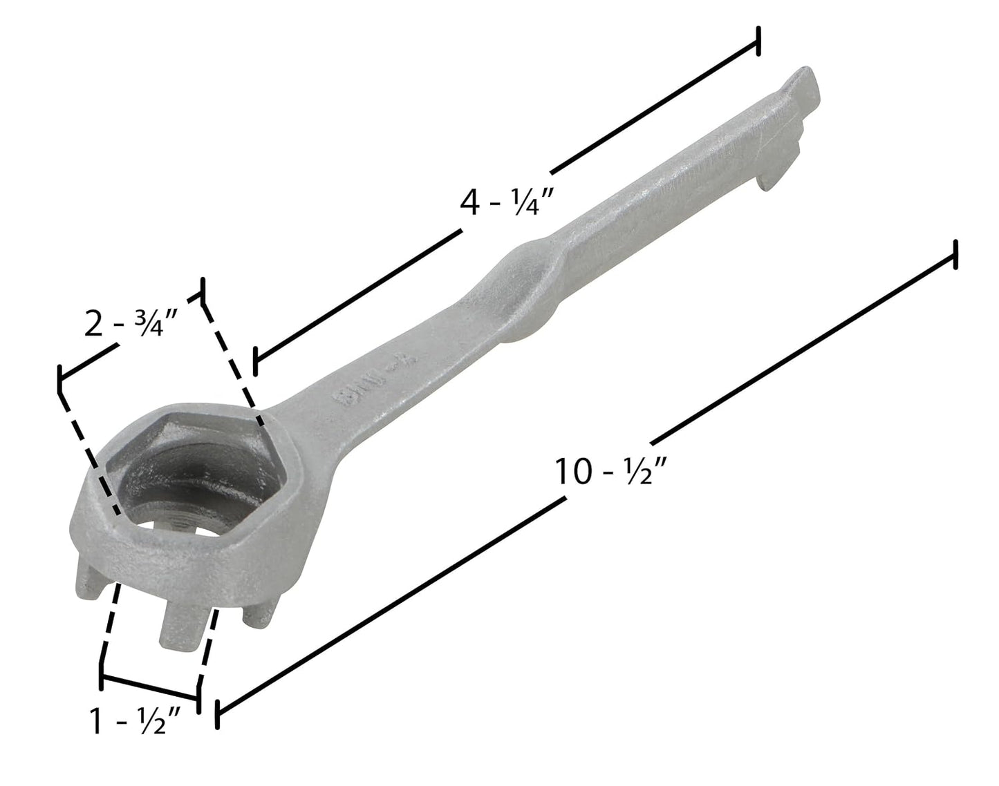 Vestil BNW-A Drum Bung Nut Wrench - Aluminum