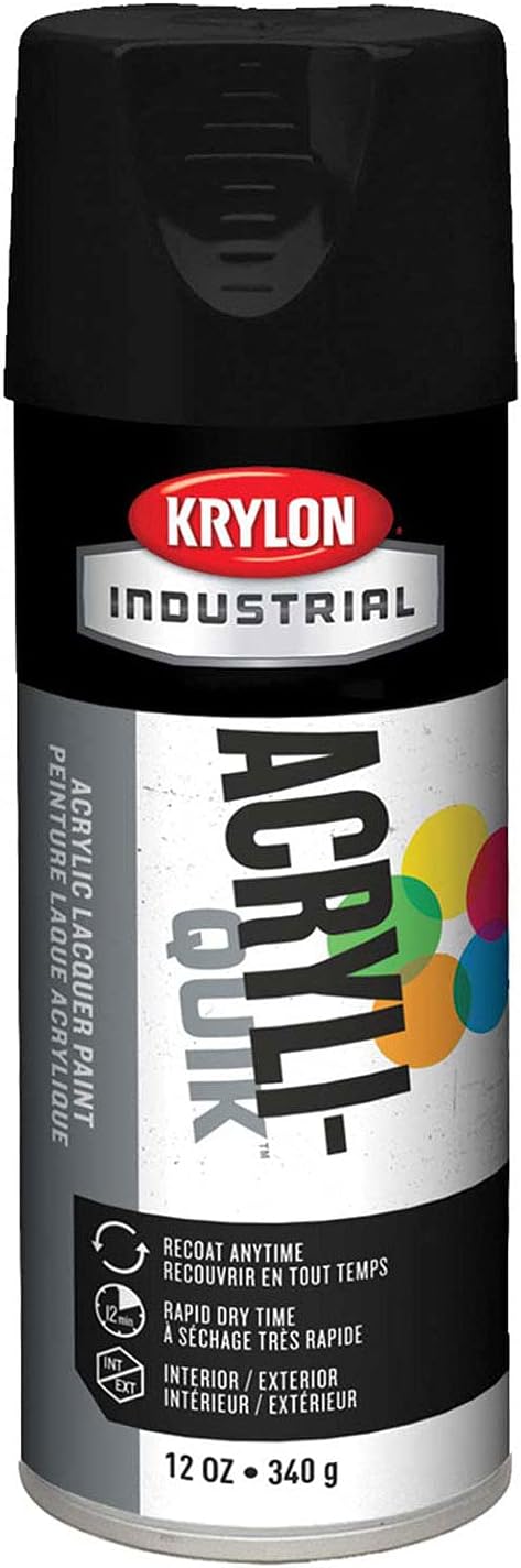 KRYLON® INDUSTRIAL K01613A07 Semi Flat Black Five Ball Interior/Exterior Spr (1 CAN)