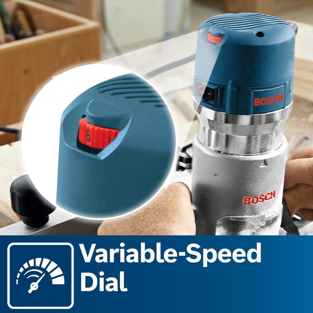 Bosch 1617EVSPK 2.25 Hp Electronic Variable Speed Plunge & Fixed-Base Router Combo Kit