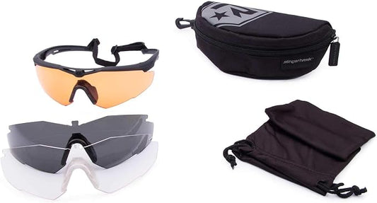 Revision Military 4-0152-0038 Stingerhawk® Eyewear System - Vermillion Deluxe Kit (Large)