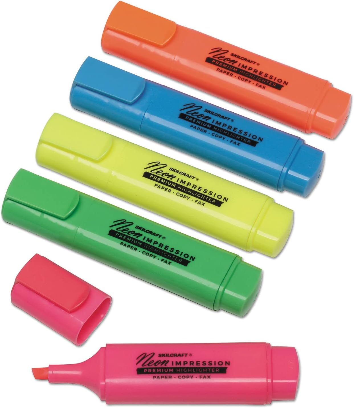 SKILCRAFT® NSN4636556 Neon Flat Highlighters