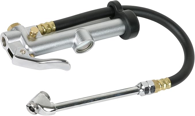 Workforce AL2050 Dual Foot Tire Inflator with 12” Hose, Glass Sight Gauge (10 to 120 psi)