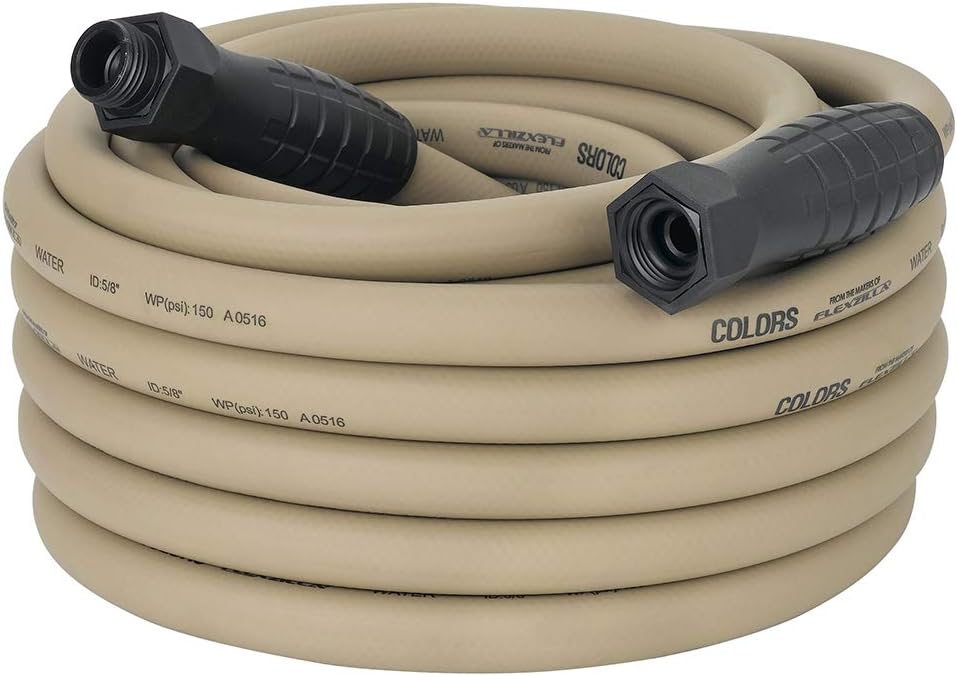 Colors HFZC550BRS-E SwivelGrip® Garden Hose, 5/8" x 50', 3/4" - 11 1/2 GHT Fittings, Brown Mulch