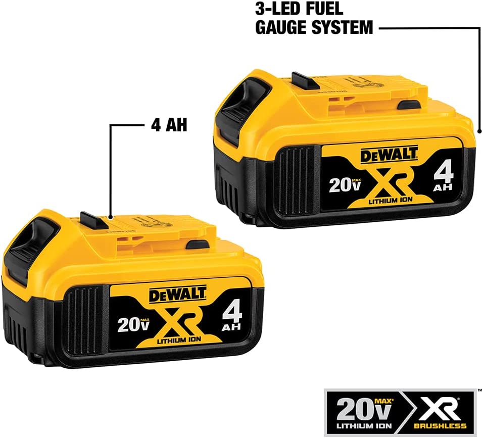 Dewalt DCB204-2 20V Max 4.0 Ah Li-Ion Battery 2-Pk