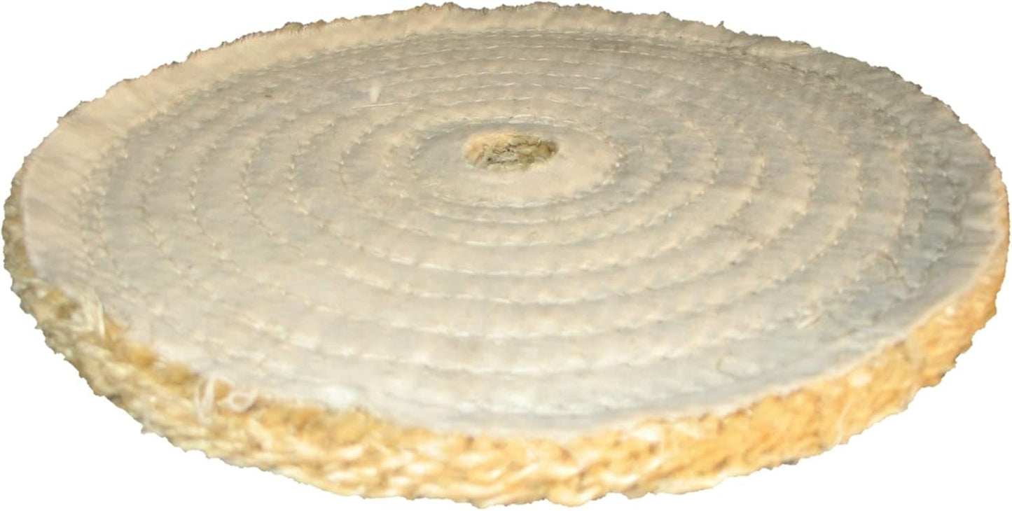 Dico 7000154 Sisal 1/2" Thick Buffing Wheel, 4" Diameter