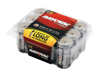 Rayovac ALC-12PPJ C Alkaline Battery Contractor 12-Pack (12 EA)