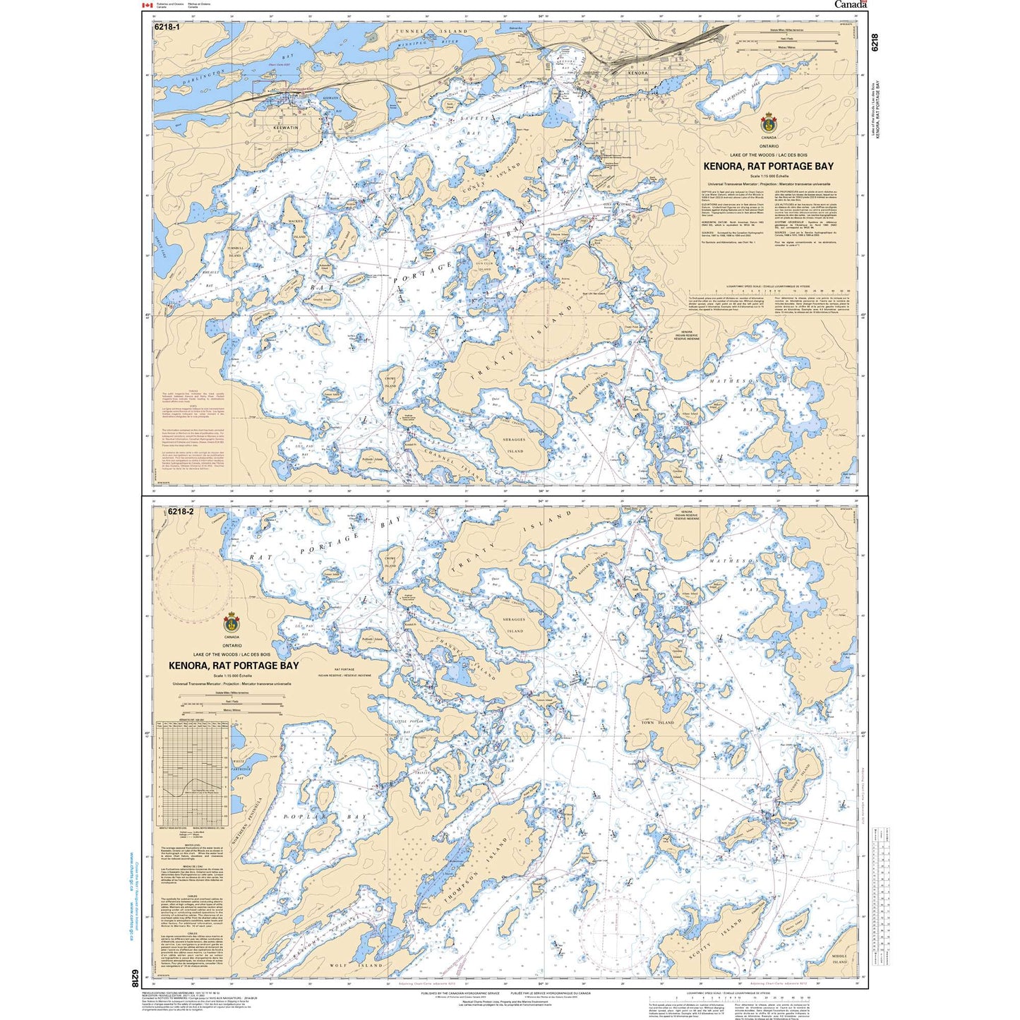 Paradise Clay CAN6218 CHS Chart Kenora, Rat Portage Bay