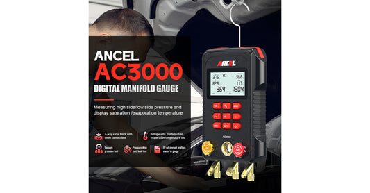Ancel AC3000 Automotive Air Conditioning Service Machine – Professional AC Fluid Service & Refrigerant Maintenance