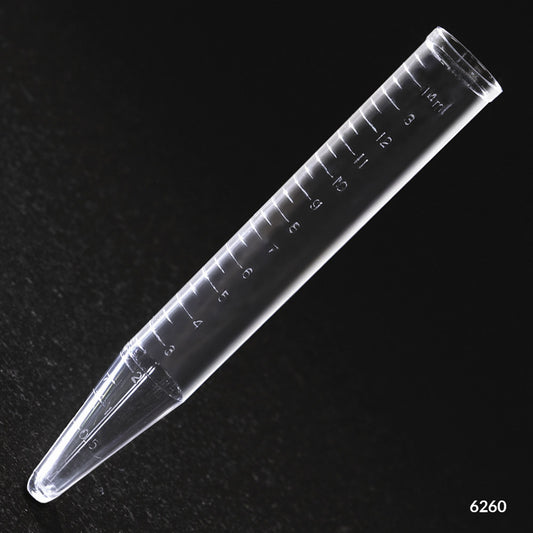 Globe Scientific 6265-100 Centrifuge Tube 15mL PS Molded Graduations 100/Dispenser Box
