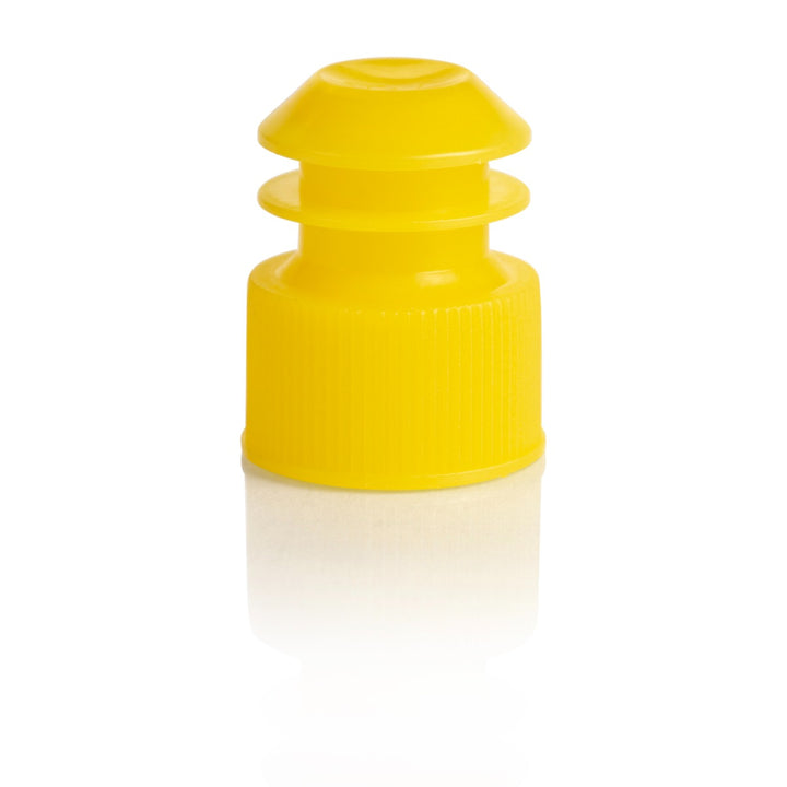 Globe Scientific 6263W Cap Flange Plug 17mm for 17mm Tubes and 15mL Centrifuge Tubes White