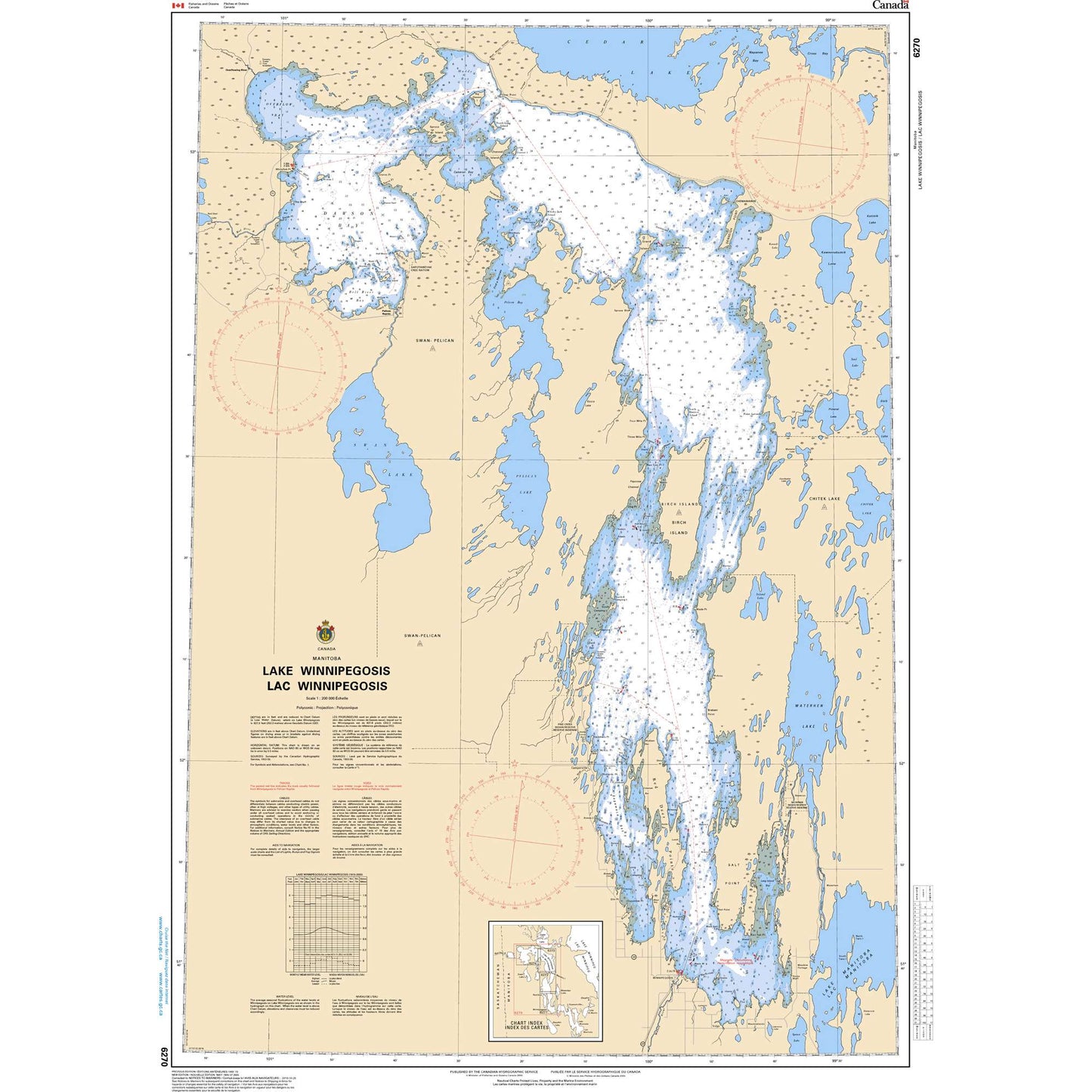 Paradise Clay CAN6270 CHS Chart Lake Winnipegosis/Lac Winnipegosis