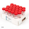 Globe Scientific 6298 Diamond MAX Centrifuge Tube 50mL Attached Red Flat Top Screw Cap PP Printed Graduations STERILE Certified 25/Cardboard Rack 20 Racks/Unit