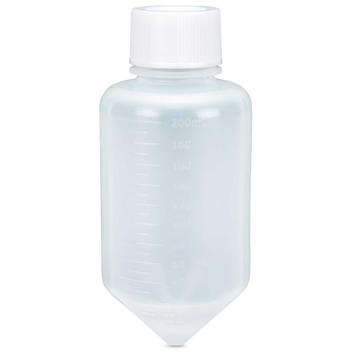 Globe Scientific 6334 Centrifuge Tube 225mL Large Volume Attached White Screw Cap PP 6/Bag