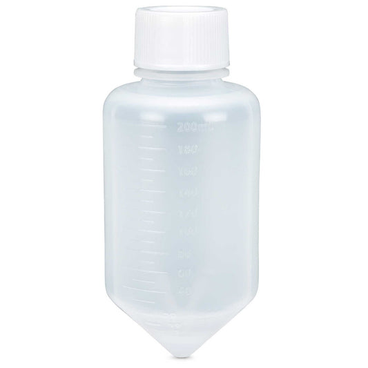 Globe Scientific 6334 Centrifuge Tube 225mL Large Volume Attached White Screw Cap PP 6/Bag